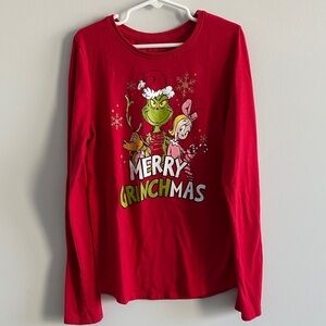 Girls Merry Grinchmas Long Sleeve Shirt Size 12